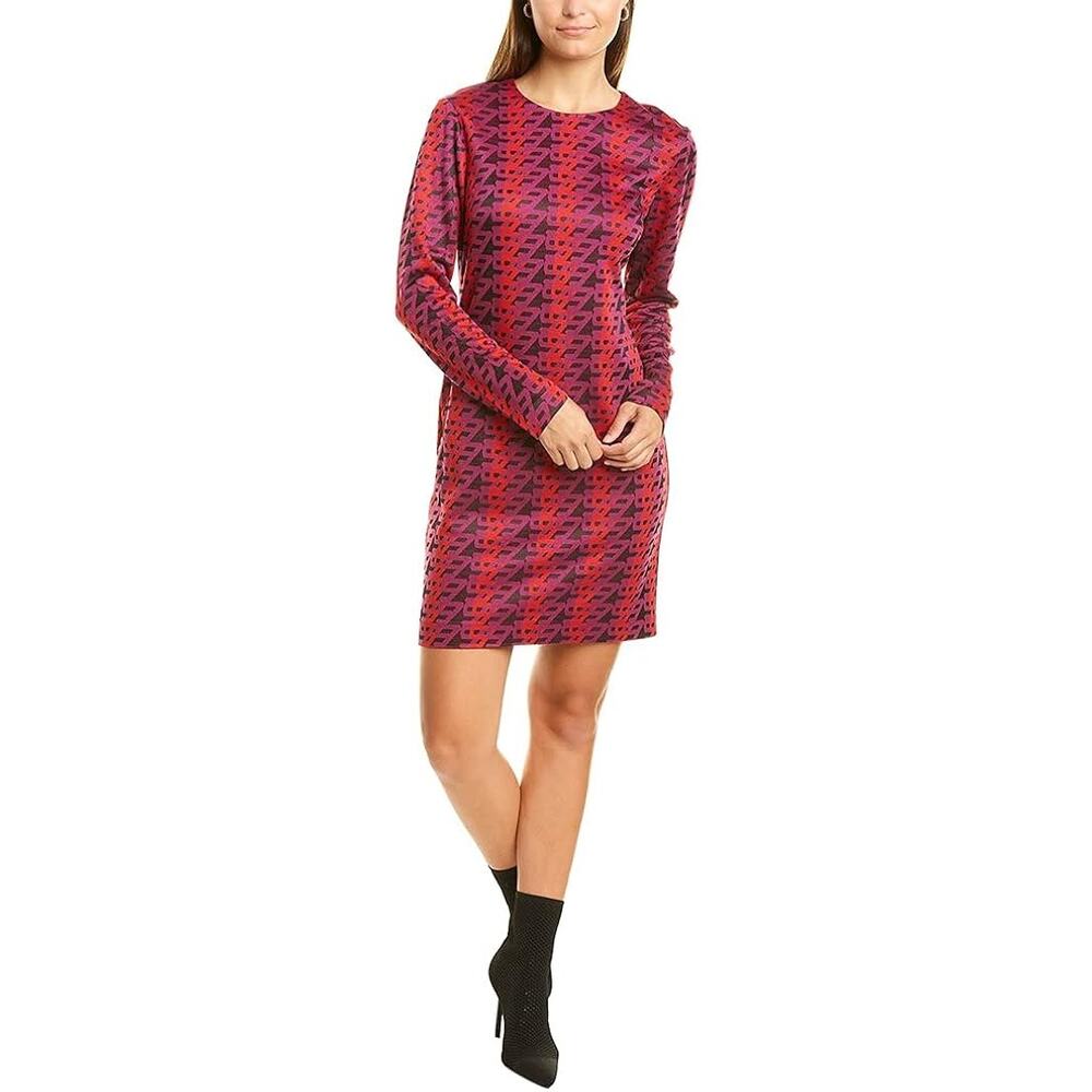 Trina Turk Long Sleeve Shift Greer Mini Dress Red Size 10‎